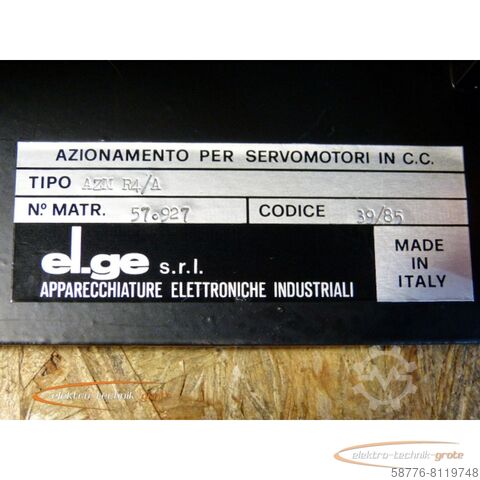 Control unit  AZM R4/A Rack Servocontroller