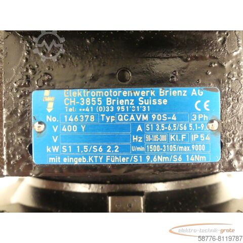 Control unit Elektromotorenwerk Brienz QCAVM90S-4 Drehstrommotor SN:146378
