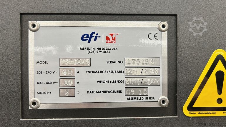 Digital print machine Vutek GS 5000R Color 8C+White under efi fullservice