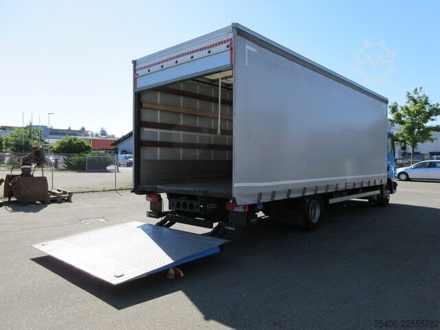 Flatbed truck with tarp man TGL 12.220 BL Plane LBW Klima Automatik