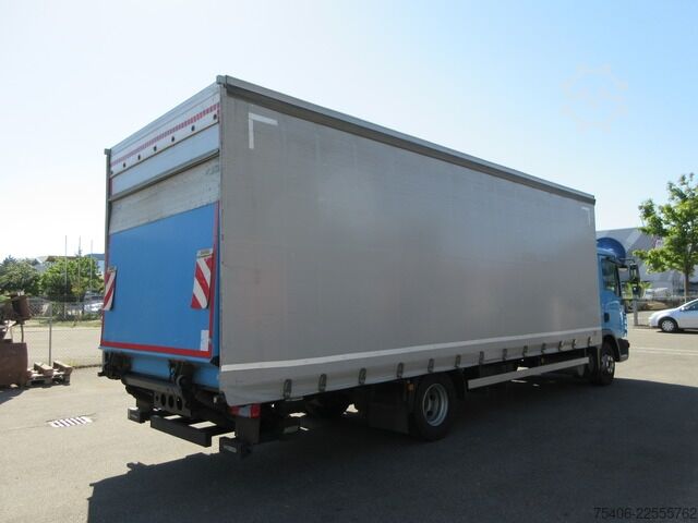 Flatbed truck with tarp man TGL 12.220 BL Plane LBW Klima Automatik