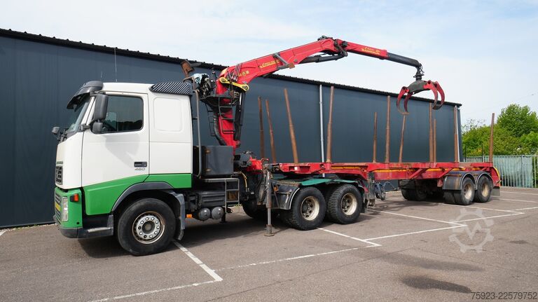 Crane truck Volvo FH 460 6x4 combi with Palfinger SRX 47 crane an...