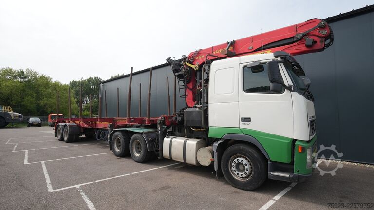 Crane truck Volvo FH 460 6x4 combi with Palfinger SRX 47 crane an...