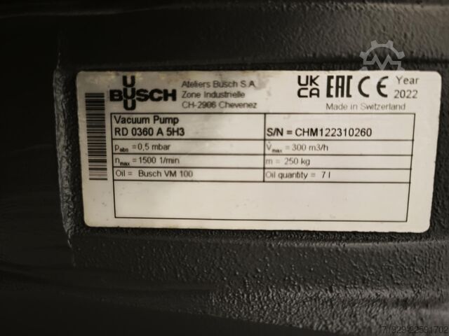 Busch RD 0360 A 5H3 Vacuum Pump Busch RD 0360 A 5H3