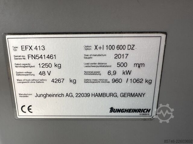 EFX 413 X + i * mit Drahtführung !! Triplex FFL !! JUNGHEINRICH EFX 413 X + i * with Wire Guidance !! Triplex FFL !!