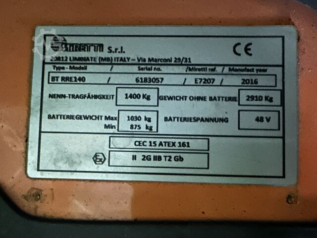 RRE 14 * Atex EX * Miretti 2G / Z1 * Triplex FFL * NEUE Batterie !! BT RRE 14 * Atex EX * Miretti 2G / Z1 * Triplex FFL * NEW battery !!