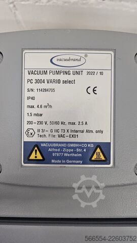 Vacuum pump Vacuubrand PC 3004 VARIO SELECT