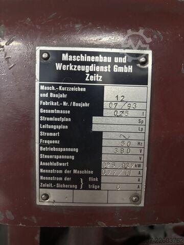 Grinder for band saws and CrV blades Maschinenbau und Werkzeugdienst GmbH MODELL XII