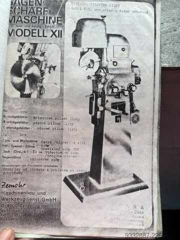 Grinder for band saws and CrV blades Maschinenbau und Werkzeugdienst GmbH MODELL XII