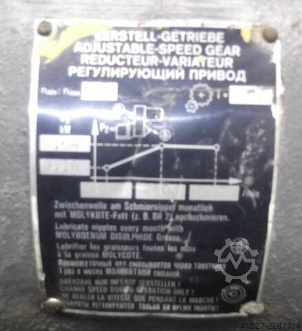 Adjustable gear motor 0.75 kW 30-210 rpm Bauer DK94V10/216