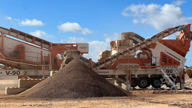 Brechanlage/Mobile Brechanlage Constmach Mobile Crushing Plant Mobile Vertical Shaft Impact Crusher V80