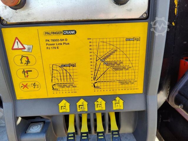 Ladepritsche Mercedes-Benz Actros 4151 V8 8x4 Palfinger PK78002 + Fly Jib ...