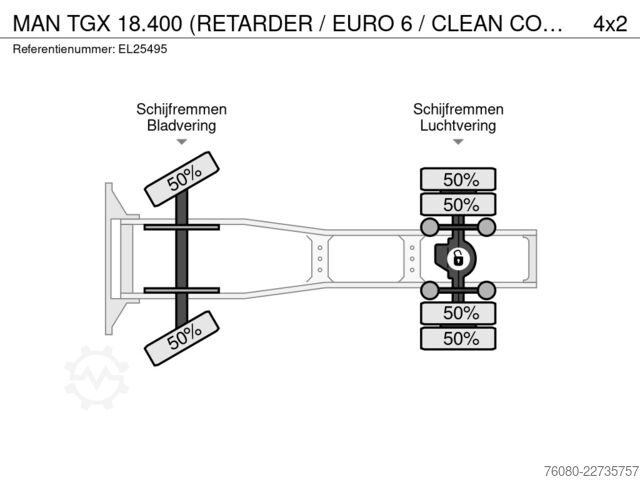Standard tractor MAN TGX 18.400 (RETARDER / EURO 6 / CLEAN CONDITION...