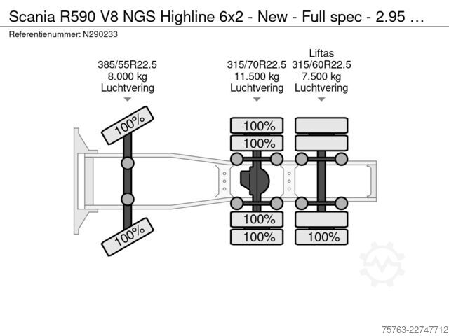 Standard-SZM Scania R590 V8 NGS Highline 6x2 - New - Full spec - 2...