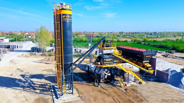 Stationäres Betonmischwerk FABO Sabit Beton Santralleri COMPACT-120 Sabit Beton Santrali