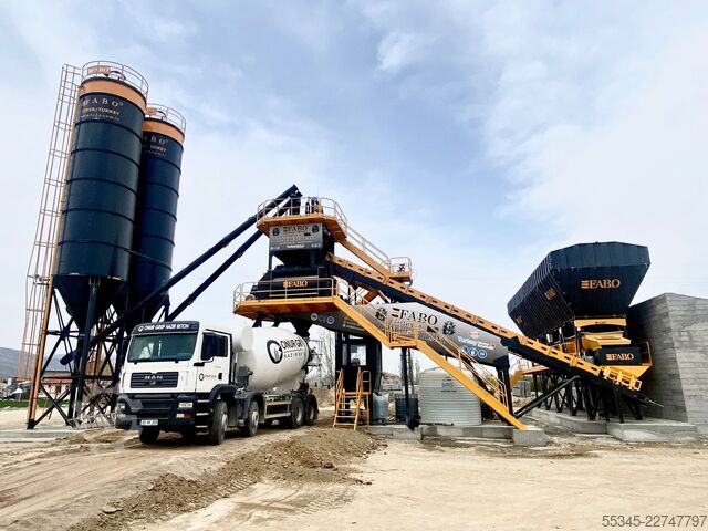 Stationäres Betonmischwerk FABO Sabit Beton Santralleri COMPACT-120 Sabit Beton Santrali