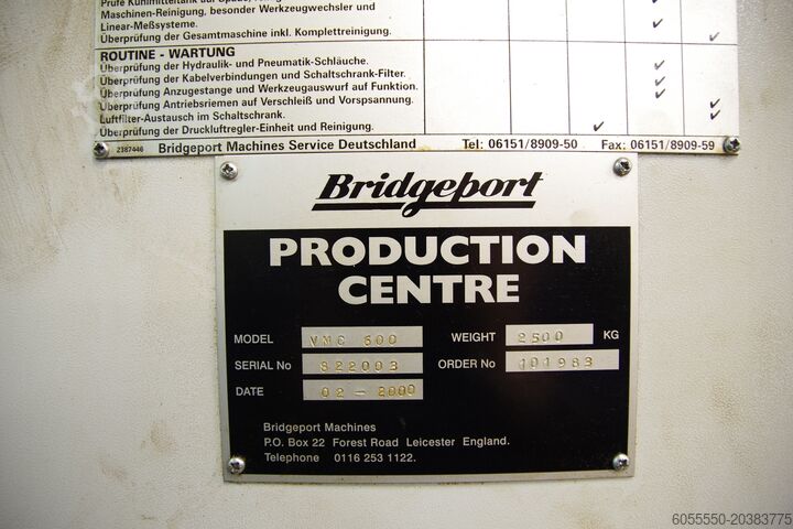 Vertikales Bearbeitungszentrum BRIDGEPORT VMC 600/22