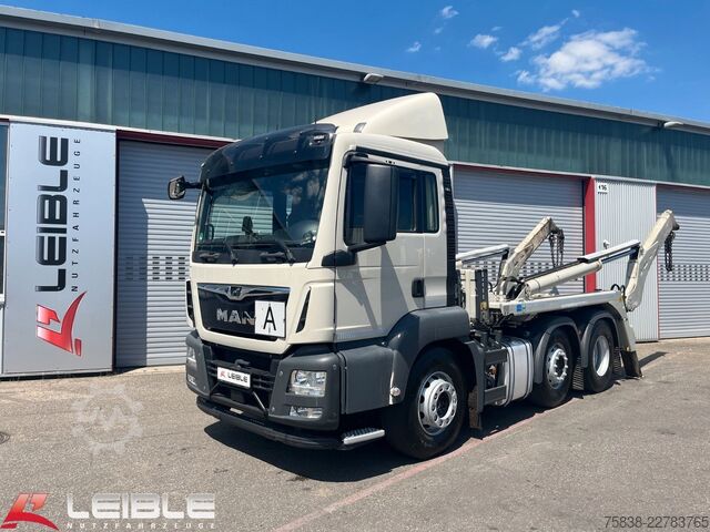 Skip truck MAN TGS 26.460 6x2/4BL*Meiller AK16 Teleskop*277TKM*