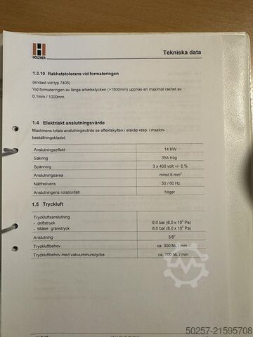 Vertical CNC machining center Holz-Her Evolution 7405