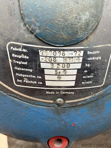 Kran P Zug Demag Typ P208H11