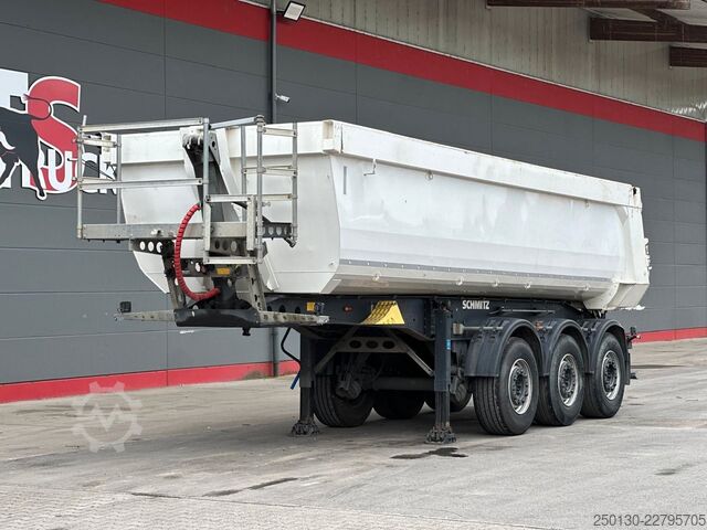 Tipper semitrailer SCHMITZ CARGOBULL SKI 24 SL7.2 Stahlmulde/Rollplane/Liftachse 1+3