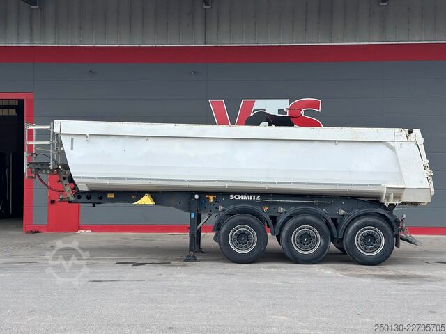 Tipper semitrailer SCHMITZ CARGOBULL SKI 24 SL7.2 Stahlmulde/Rollplane/Liftachse 1+3