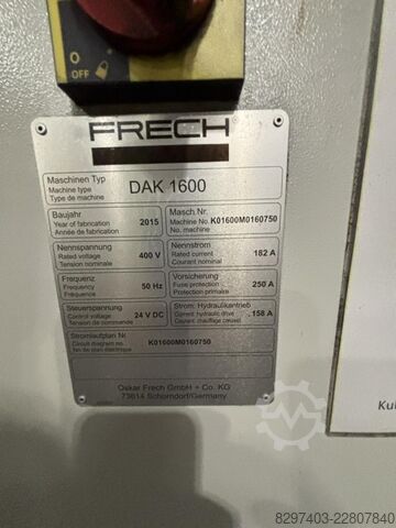Cold chamber die casting machine Frech DAK1600-133