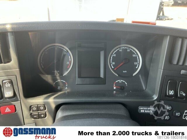 LKW mit Kofferaufbau Scania G420 6x2, Liftachse, Hiab LBW, Motor defekt!