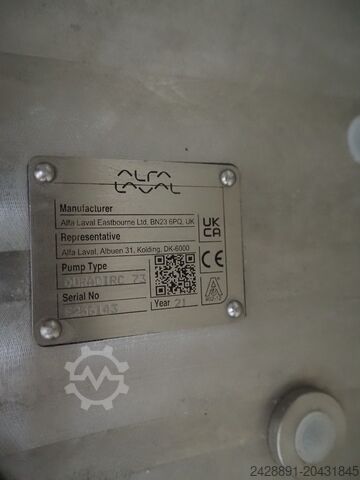 Cream pasteurization line Alfa Laval, Tetra Pak DURACIRC 73, Promag P / Promag P, LKH 20