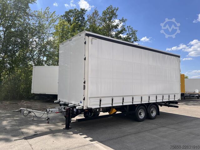 Open trailer with tarp Möslein TPW 105 D Schwebheim  Tandem- Planenanhänger Durchladen