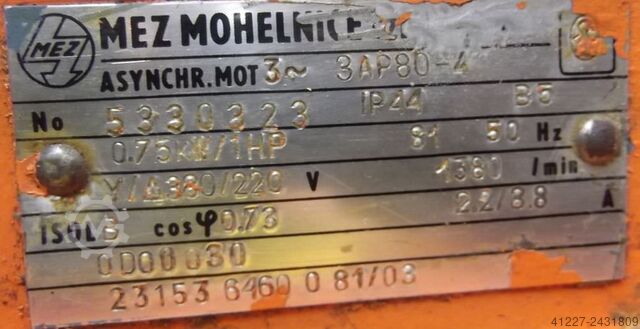 Getriebemotor 0,75 kW 5,83 U/min Blecher ZK80B-4