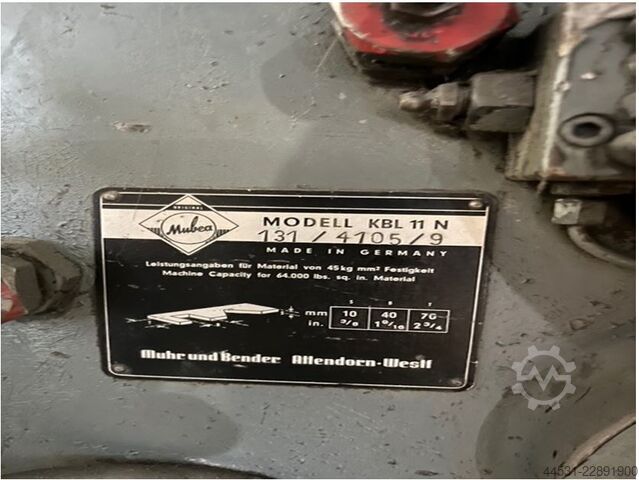 Universal profile steel shear Mubea KBL 11 N