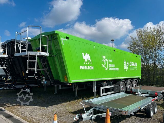 Tipper semitrailer WIELTON Alu-Kastenmulde 51m³  BULK Master GREEN Edition