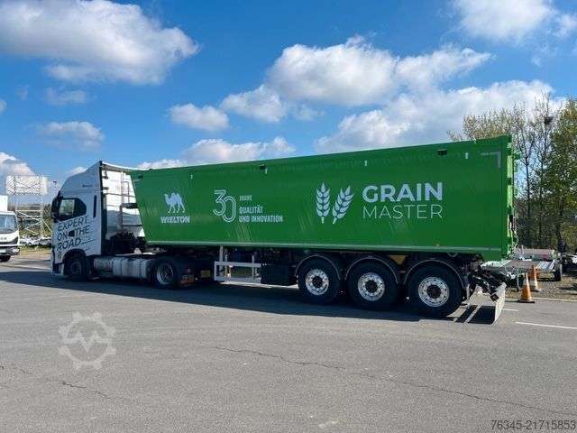 Tipper semitrailer WIELTON Alu-Kastenmulde 51m³ BULK Master GREEN Edition