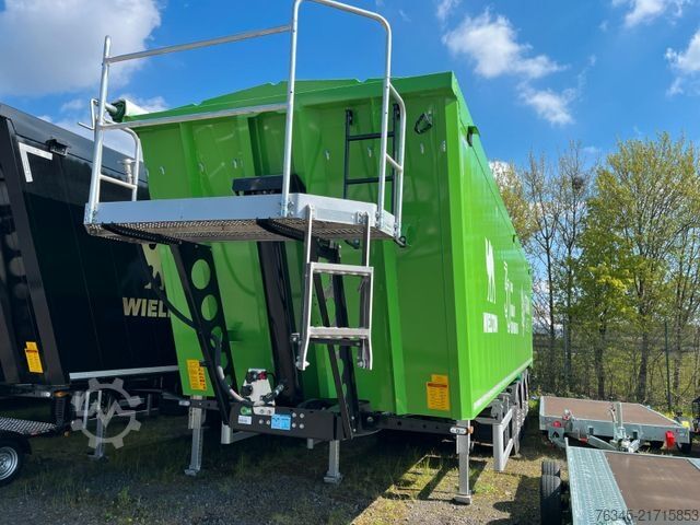 Tipper semitrailer WIELTON Alu-Kastenmulde 51m³  BULK Master GREEN Edition