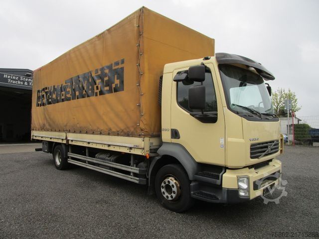 Flatbed truck with tarp VOLVO FL 12.290 L 4x2 *Schaltung+LBW+AHK+7,20m*Mod.14