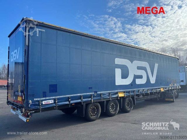 Auflieger mit Pritsche & Plane Schmitz Cargobull Semitrailer Curtainsider Mega