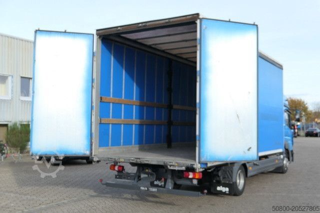 Curtain sider van MERCEDES-BENZ 823 Atego 4x2, Schlafliege, Schiebeplane, Klima