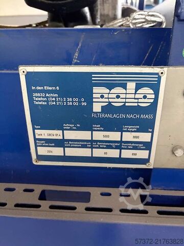 High Capacity Filtration System Polo Filter-Technik SBEV-B1.4