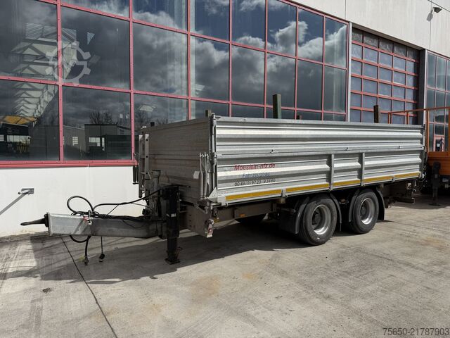 Log trailer Möslein DTD18  19 t Tandemkipper- Tieflader + Steckrungen, Breite Reifen