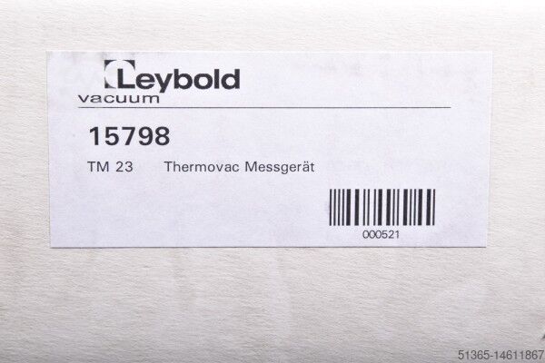 THERMOVAC measuring device Oerlikon Leybold Vacuum TM 23
