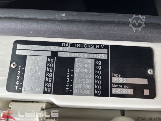 Three-sided tipper truck DAF XF 480 SSC*ALU Kipper*45m³*231TKM*Vollluft*Alcoa