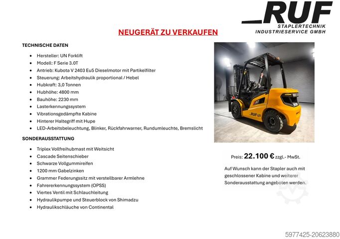 Forklift UN Forklift F Serie 3.0T