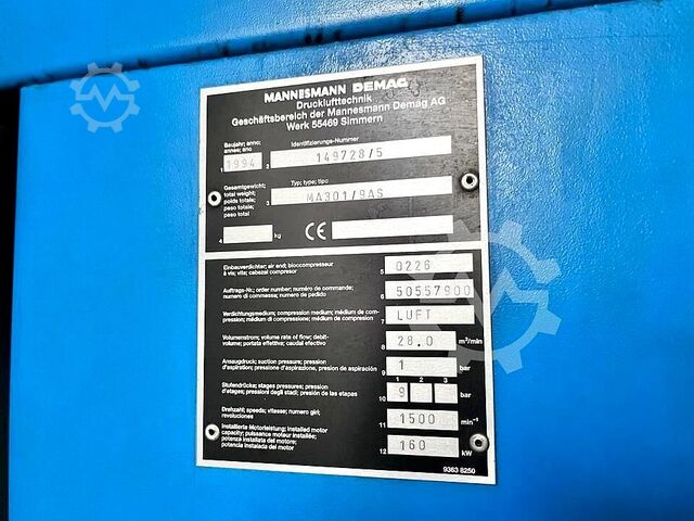Air compressor DEMAG MA 301 / 9AS