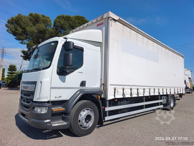 Flatbed truck with tarp DAF 18.290 LF EURO 6