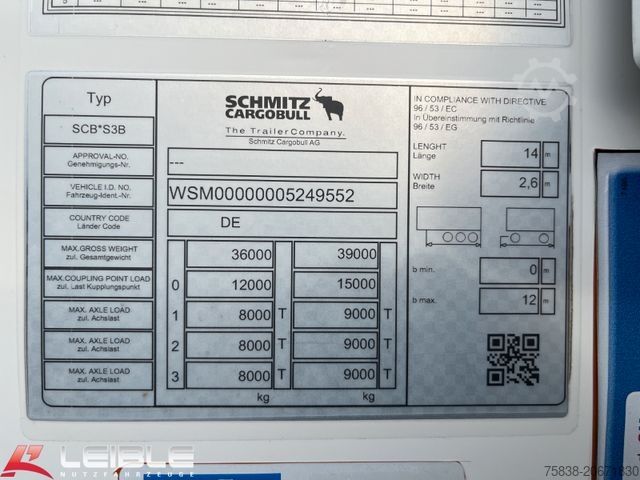 Reefer semitrailer SCHMITZ CARGOBULL SKO 24/L*Bi-Temp*Trennwand*Blumen*Liftachse