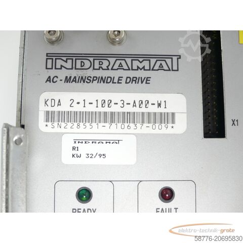 Component Indramat KDA 2.1-100 - 3-A00-W1 SN:228551-710637-009 generalüberholt mit 12 Monaten Gewährleistung