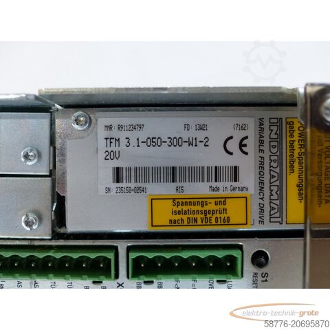 Component Indramat TFM 3.1-050-300-W1-220V SN:23515802541 generalüberholt mit 12 Monaten Gewährleistung!