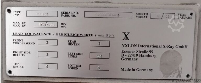 Röntgengerät Yxlon International MU231 in perfektem Zustand Yxlon international X-Ray Yxlon international MU231