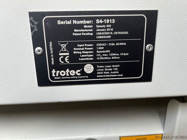 CO2 laser Trotec Speedy 400